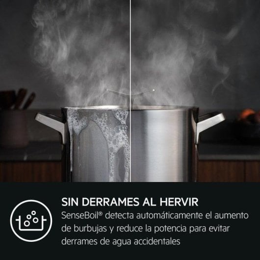AEG Serie 7000 Sense TI63IQ10IZ Placa de Indução 60cm Saphirmatt Preto