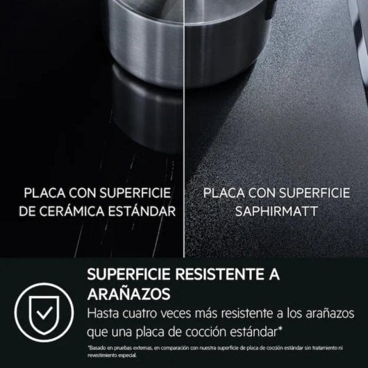AEG Serie 7000 Sense TI63IQ10IZ Placa de Indução 60cm Saphirmatt Preto