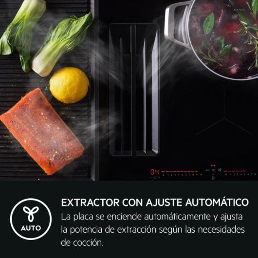 AEG TCH74B01FB Placa De Indução com Exaustor 4 Zonas 68cm Preta