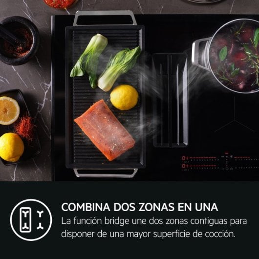 AEG TCH74B01FB Placa De Indução com Exaustor 4 Zonas 68cm Preta