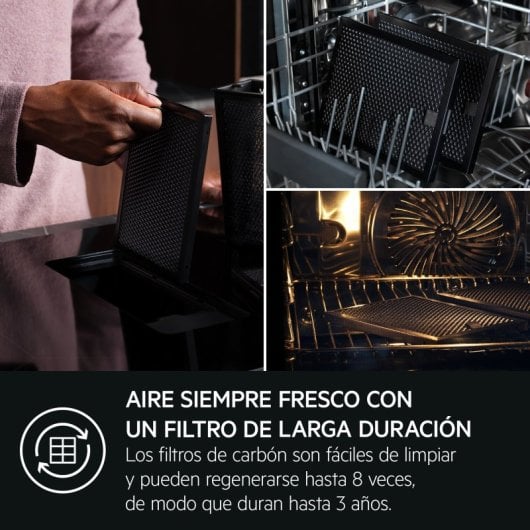 AEG TCH74B01FB Placa De Indução com Exaustor 4 Zonas 68cm Preta