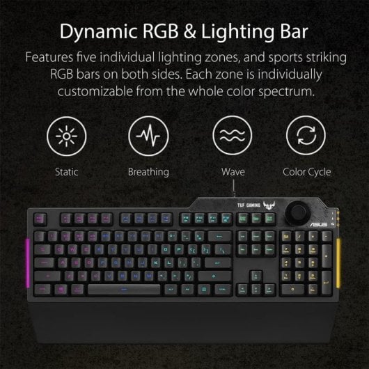 ASUS TUF Gaming K1 Teclado Mecánico Gaming RGB Negro Teclado Francés