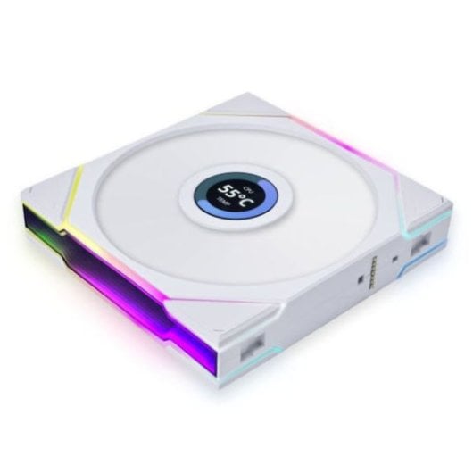 Lian-Li UNI FAN TL LCD 120 RGB Reverse Zusatzlüfter mit Display 120mm weiß