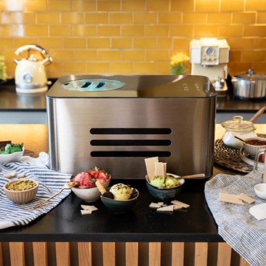 Cecotec Gelacy 1500 Touch Máquina de Fazer Gelado com Compressor com Controlo Tátil 1.5L 150W