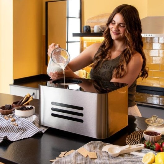 Cecotec Gelacy 1500 Touch Máquina de Fazer Gelado com Compressor com Controlo Tátil 1.5L 150W