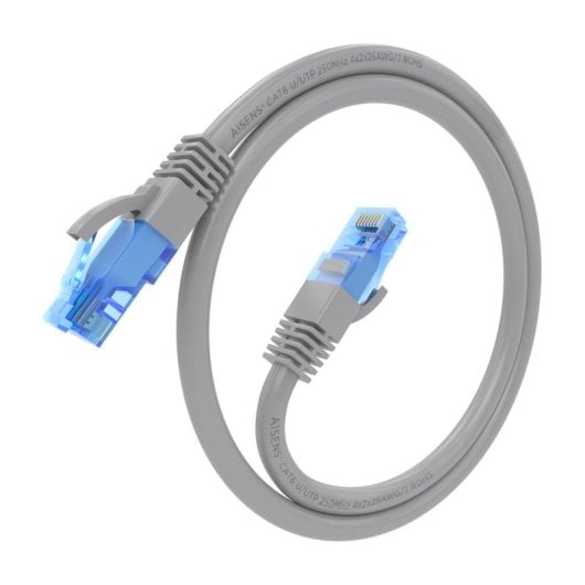 Aisens A135-0772 Cable de Red RJ45 AWG26 CCA UTP Cat 6 30cm Gris