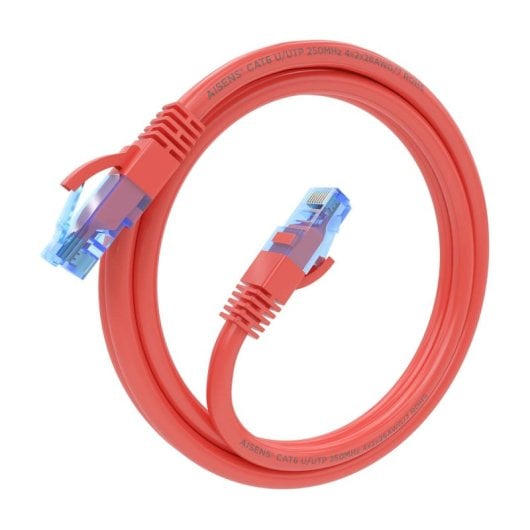 Aisens A135-0790 Cable de Red RJ45 AWG26 CCA UTP Cat 6 1.5m Rojo
