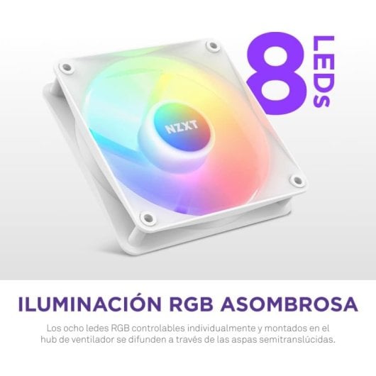 NZXT F120 RGB Core Ventilador Suplementario 120mm Blanco