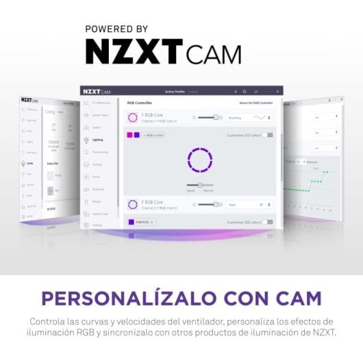 NZXT F120 RGB Core Ventilador Suplementario 120mm Negro