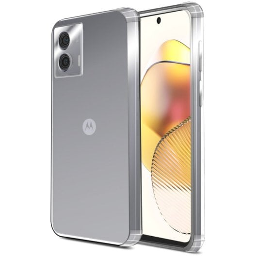 PcCom Essential Funda Antishock Transparente para Motorola Moto G73