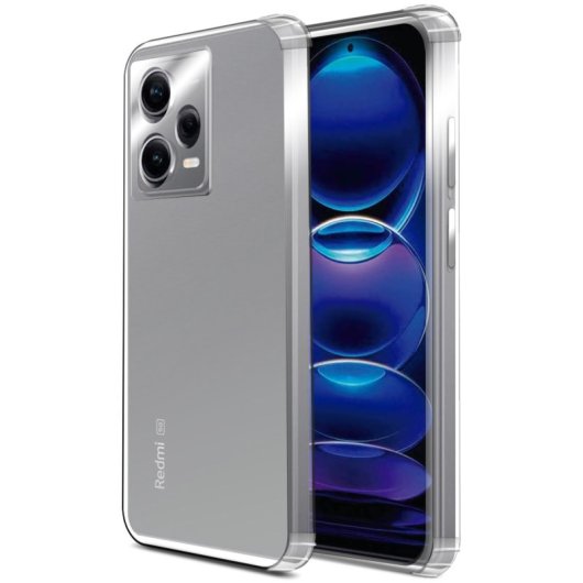 PcCom Essential Funda Antishock Transparente para Xiaomi Redmi Note 12 Pro Plus 5G