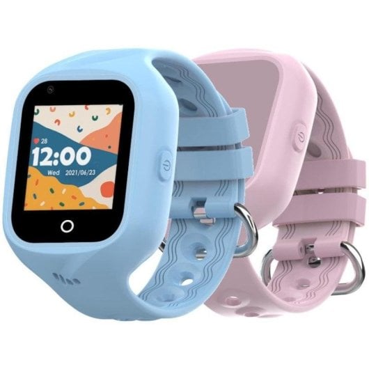 Celly KIDSWATCH4G 4G GPS 1,4" Display Touch Nero con Cinturini Blu e Rosa Batteria 700 mAh SOS