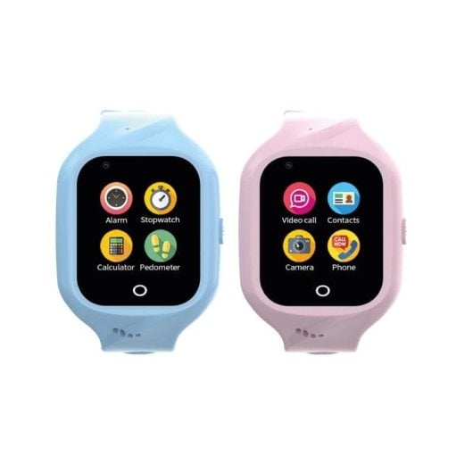 Celly KIDSWATCH4G 4G GPS 1,4" Display Touch Nero con Cinturini Blu e Rosa Batteria 700 mAh SOS
