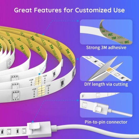 Striscia LED Govee H6110 RGB Smart WiFi + Bluetooth 10m