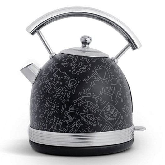 Schneider Hervidor de Agua Eléctrico Vintage 1.7L 2200W Colección Keith Haring Negro Fashionista