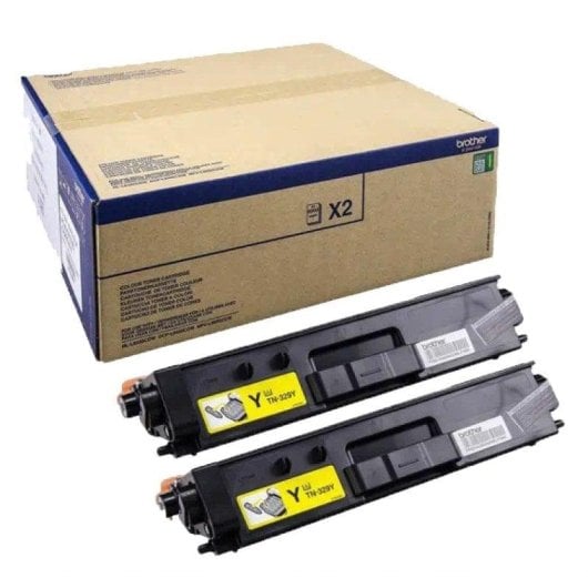 Cartouche Toner Original Brother TN-329YTWIN Jaune 2 Unités