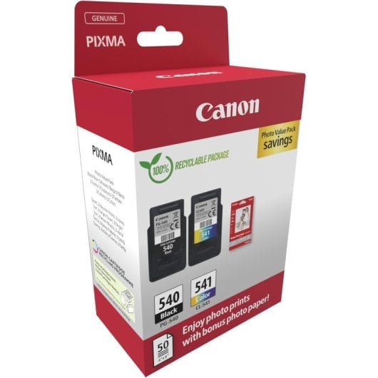 Cartouches d'encre multicolores originales Canon PG-540 + CL-541, lot de 2 unités