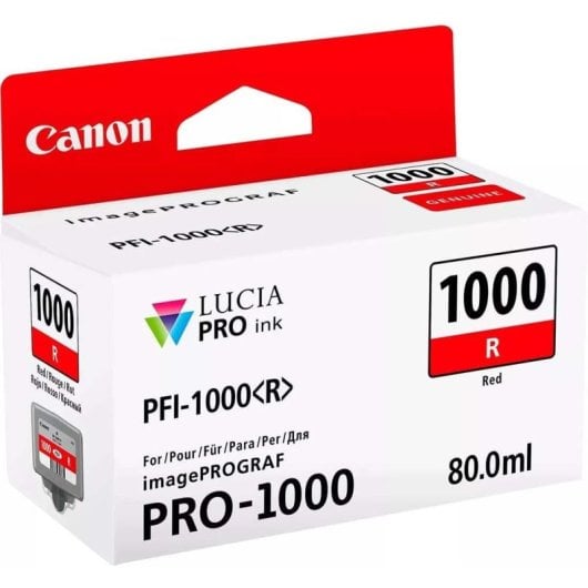 Cartucho de Tinta Fotográfico Original PFI-1000 R Rojo
