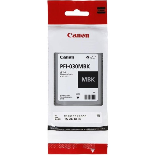 Cartouche d'encre noire mate d'origine Canon PFI-030