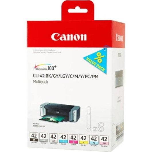Cartucho de Tinta Original Canon CLI-42 Pack 8 Unidades