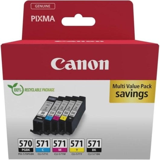 Cartouche d'encre Canon PGI-570/CLI-571 Multipack 5 couleurs