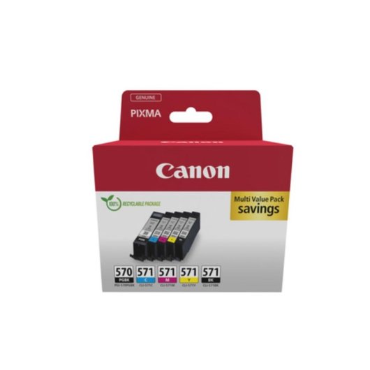 Cartouche d'encre Canon PGI-570/CLI-571 Multipack 5 couleurs