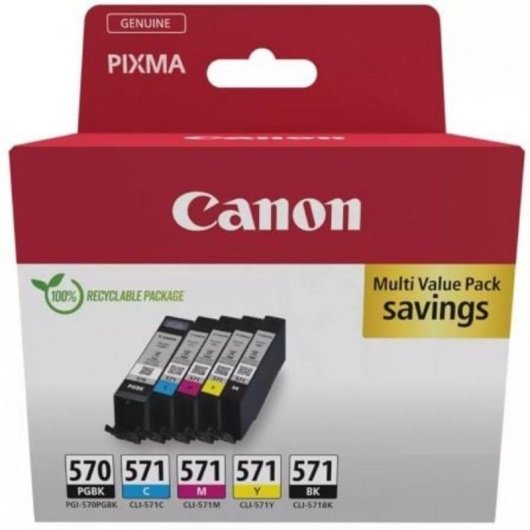 Cartouche d'encre Canon PGI-570/CLI-571 Multipack 5 couleurs