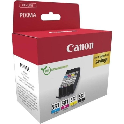 Cartucho de Tinta Original Canon CLI-581 Pack 4 Unidades