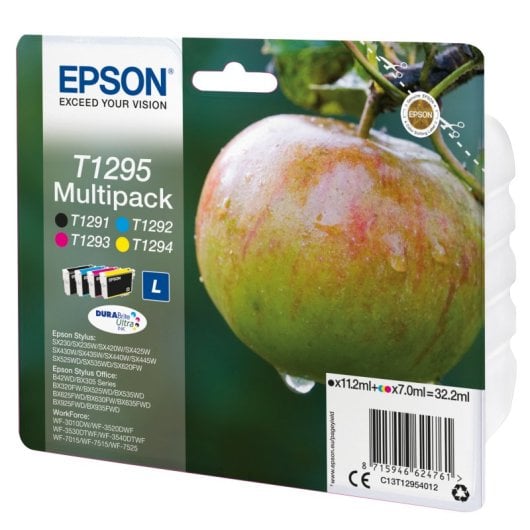 Cartucho de Tinta Original Epson Apple T1295 Pack 4 Unidades BK/C/M/Y