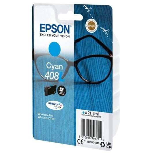 Cartucho de tinta Epson 408L Cian XL DURABrite Ultra Ink alto rendimiento