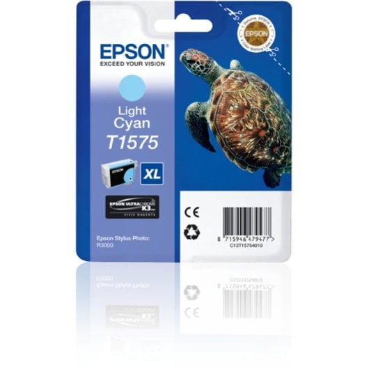 Cartucho Epson Turtle T1575 Ciano Claro