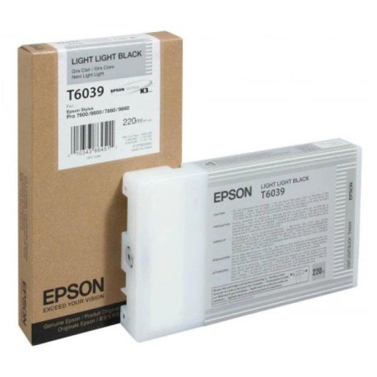 Cartucho de Tinta Original Epson T6039 Gris Claro 220 ml