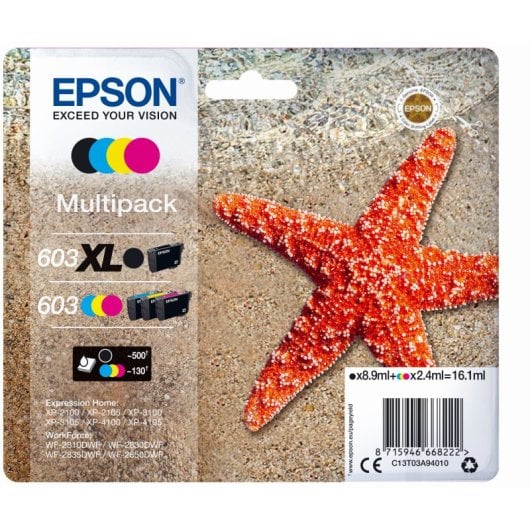 Cartuccia di inchiostro originale Epson 603 XL BK/C/M/Y