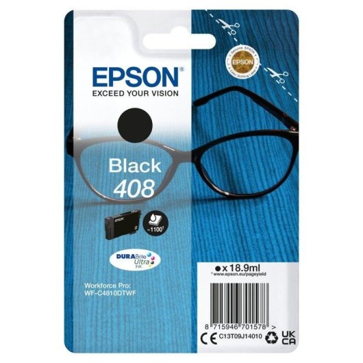 Tintenpatrone Epson 408 DURABrite Ultra Ink Schwarz Standardkapazität