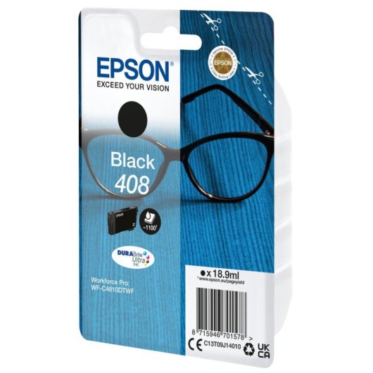 Tintenpatrone Epson 408 DURABrite Ultra Ink Schwarz Standardkapazität