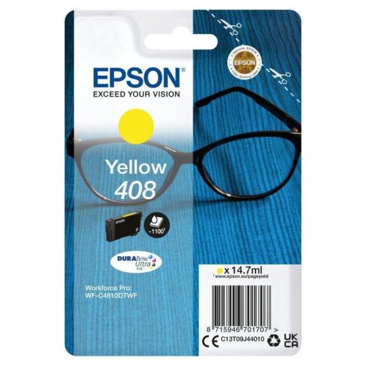 Tintenpatrone Epson 408 DURABrite Ultra Gelb Standardkapazität Einzelpack