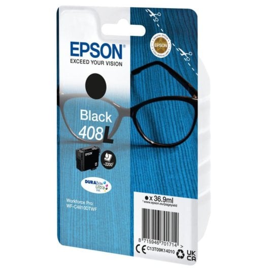 Tintenpatrone Epson 408L DURABrite Ultra Ink Schwarz XL 36,9 ml