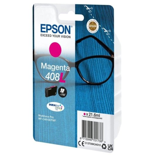 Cartucho de tinta Epson 408L Magenta XL DURABrite Ultra para WorkForce Pro
