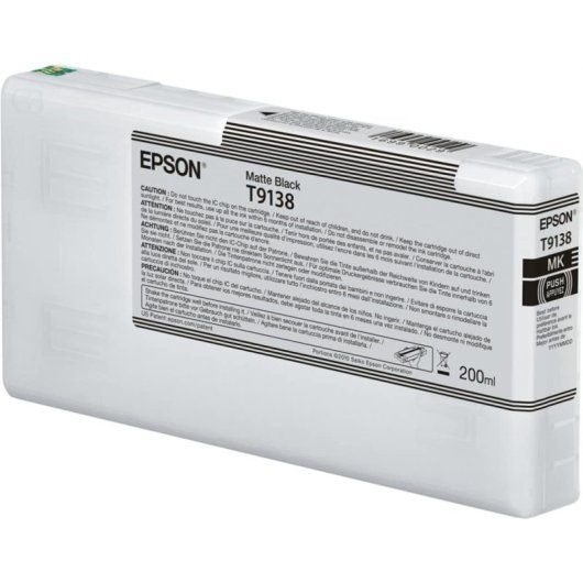 Cartucho de Tinta Original Epson T9138 Negro Mate