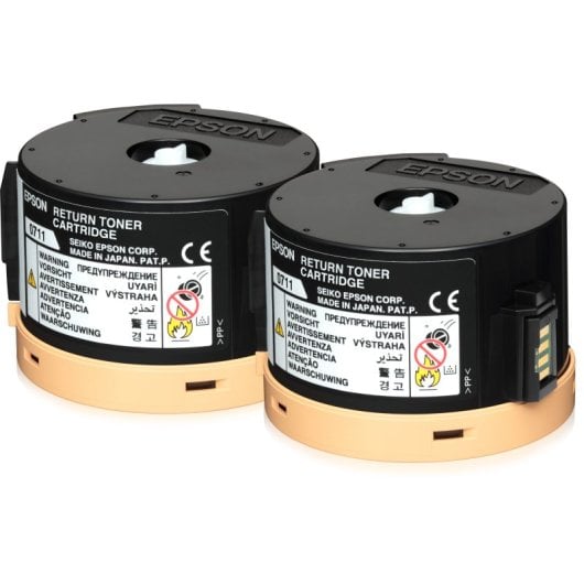 Cartucho de toner retornável preto duplo Epson 2 x 2,5k