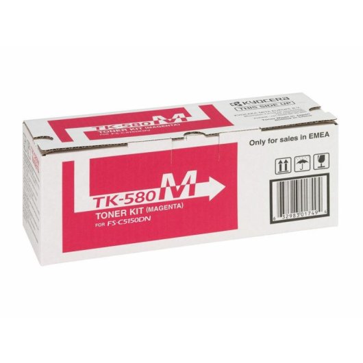 Cartucho de toner Kyocera TK-580M Magenta 2800 páginas para FS-C5150DN