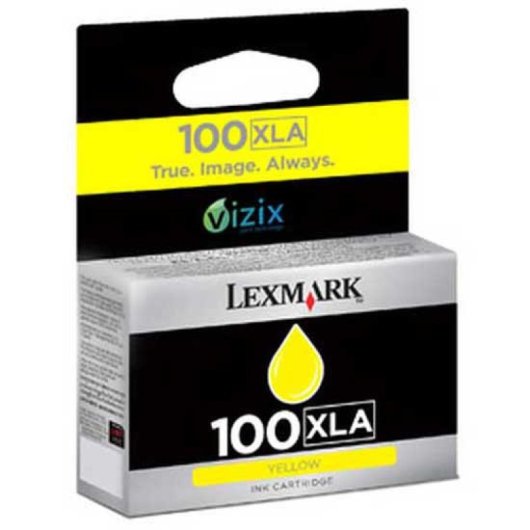 Cartucho de tinta Lexmark 100XLA 1 unidade(s) Original Amarelo