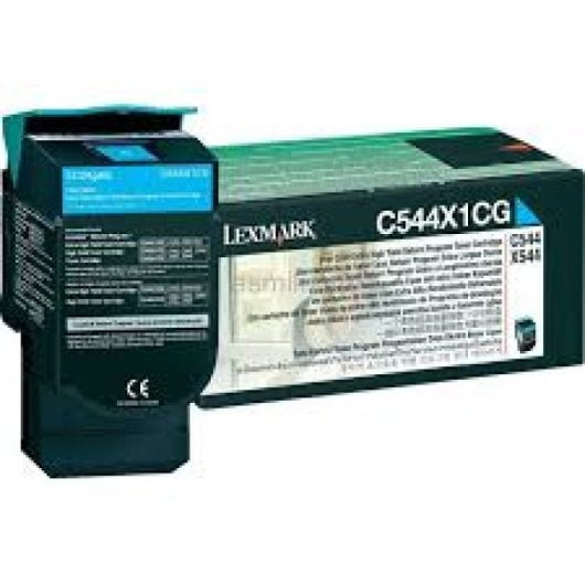Lexmark C544/546, X544/546 Cartouche de toner cyan consignée à très haut rendement (4K)
