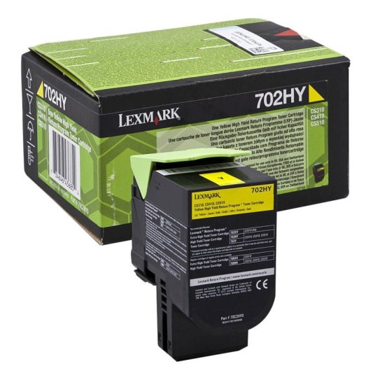 Cartuccia toner Lexmark 702HY 1 pezzo(i) Originale Giallo