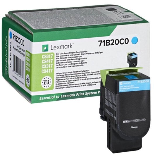 Cartucho de Tóner Original Lexmark 71B20C0 Cian