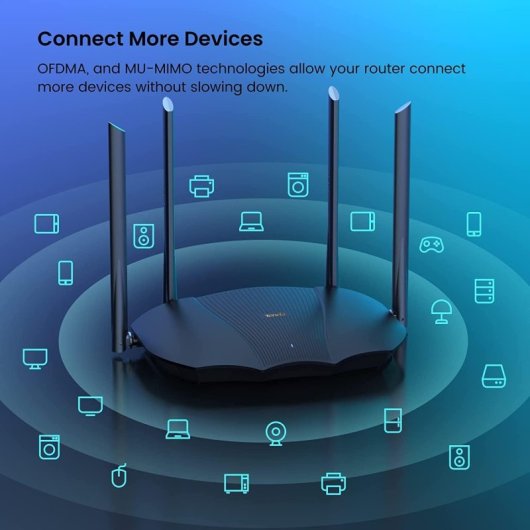 Router wireless Tenda TX9 PRO Gigabit Ethernet Dual band (2,4 GHz/5 GHz) Nero