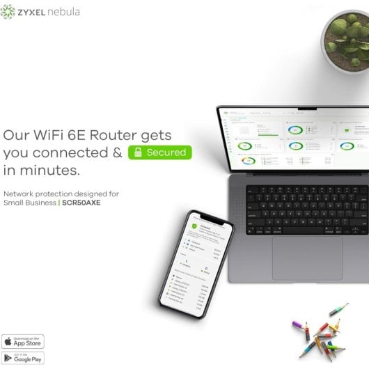 Zyxel SCR50AXE-EU0101F Router Inalámbrico Gigabit WiFi 6E Tribanda AXE5400