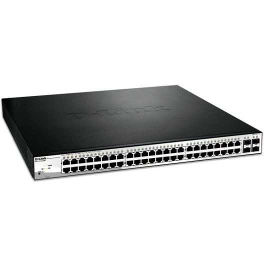 D-Link DGS-1210-52MP Managed L2 Gigabit Ethernet (10/100/1000) Power over Ethernet (PoE) Schwarz, Grau