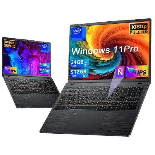 Vanwin Laptop Intel Celeron N5095/24GB/512GB SSD/15.6