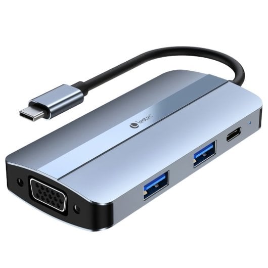 Leotec Docking Station HUB 7 en 1 USB-C/USB/HDMI/VGA